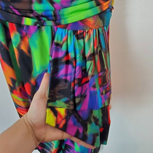 Bisou bisou strapless vibrant cocktail dress - Picture 3 of 7